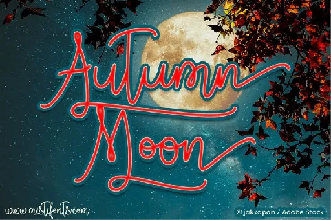 Autumn Moon Script font