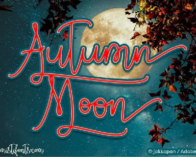 Autumn Moon Script font