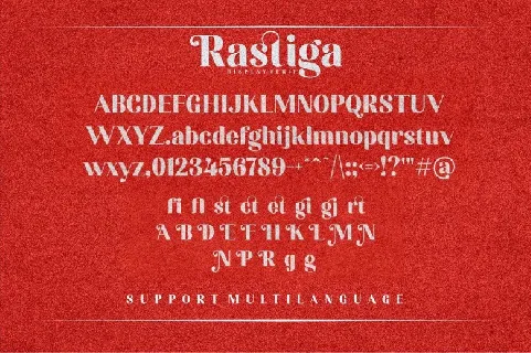 Rastiga font