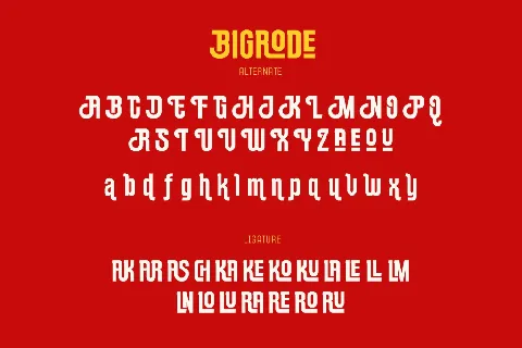 Bigrode font