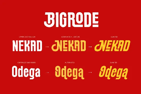 Bigrode font