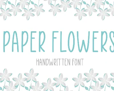 Paper Flowers Handwritten font