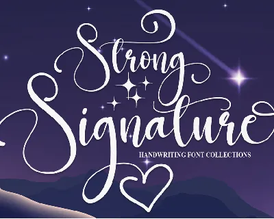 Strong Signature font