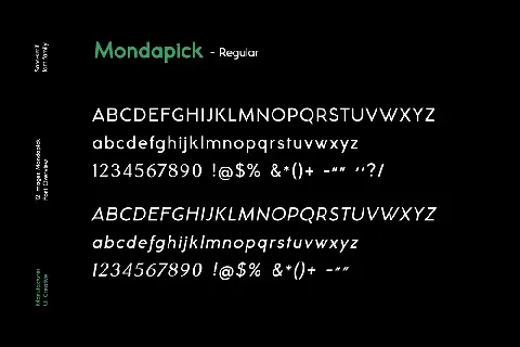 Mondapick font