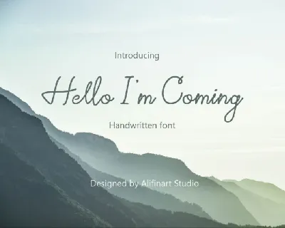 Hello Iâ€™m Coming font