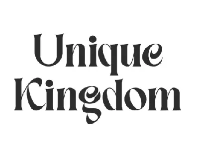 Unique Kingdom font