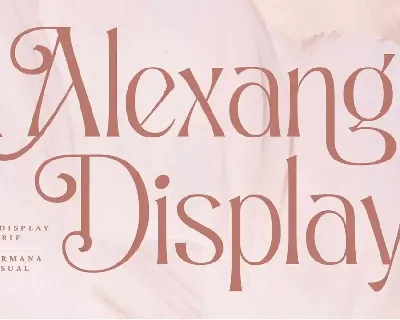 Alexang Display font