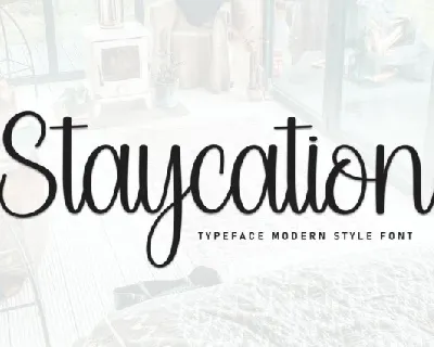 Staycation Script font