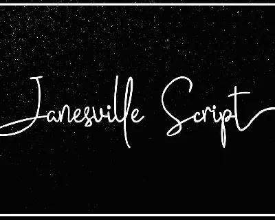 Janesville Script Free Download font