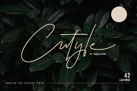 Cutyle Monoline Script font