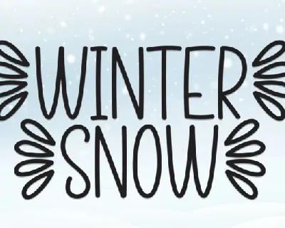 Winter Snow Display Typeface font