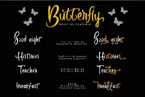 Butterfly Script font