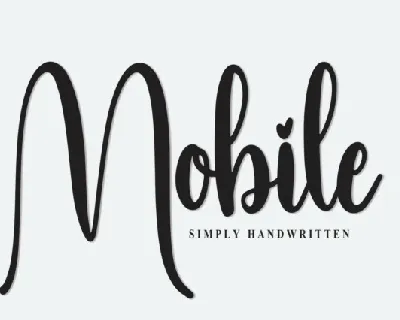 Mobile Script font