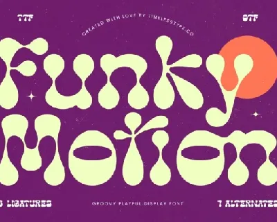 Funky Motion Display font