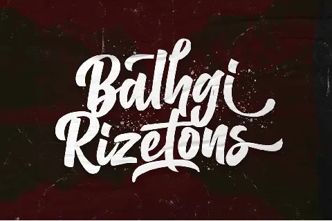 Balhgi Rizetons Bold Script font