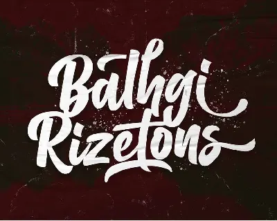 Balhgi Rizetons Bold Script font