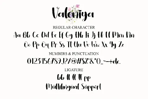 Valeniya - Personal use font