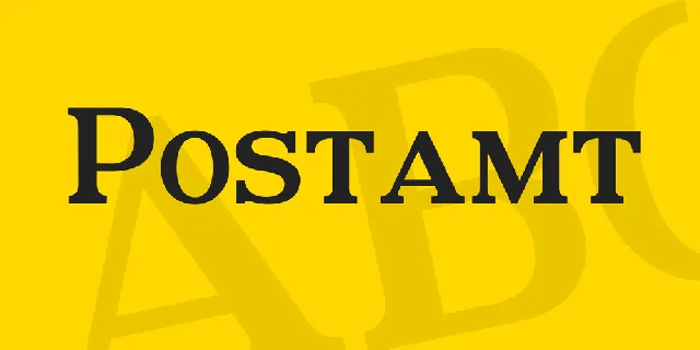 Postamt font