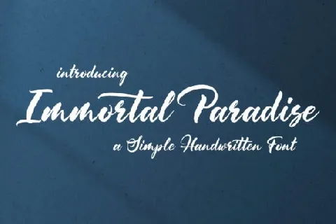 Immortal Paradise font