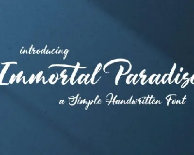 Immortal Paradise font