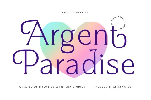 Argent Paradise font