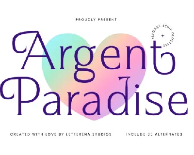 Argent Paradise font