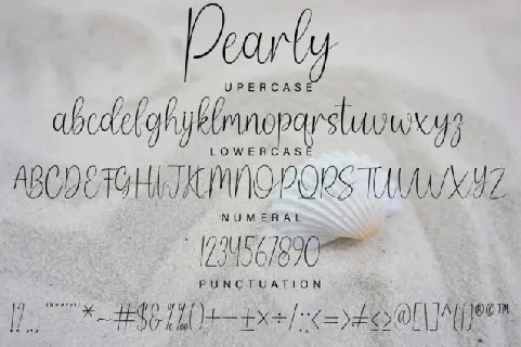 Pearly Script font