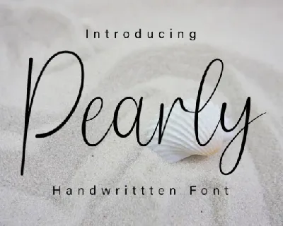 Pearly Script font