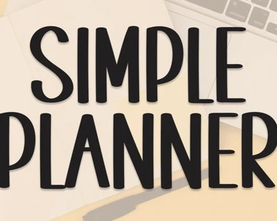 Simple Planner Display font