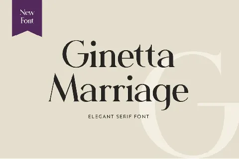 Ginetta Marriage font