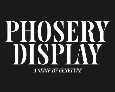 Phosery Display font
