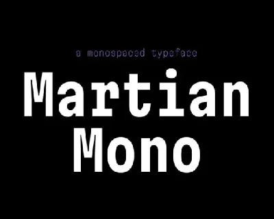Martian Mono Family font