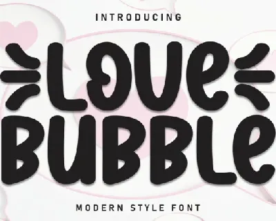 Love Bubble Display font