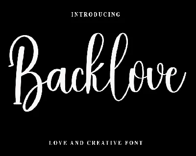 Backlove font