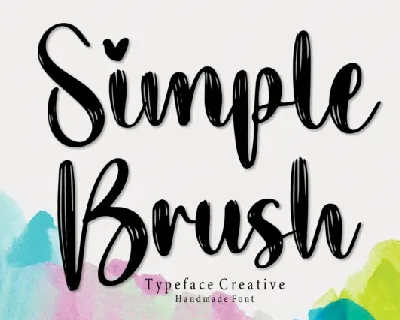 Simple Brush font