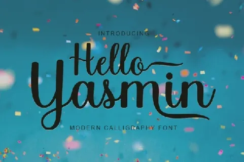 Hello Yasmin Script font