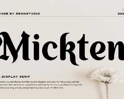 Mickten font