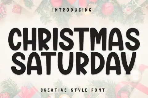 Christmas Saturday Display font