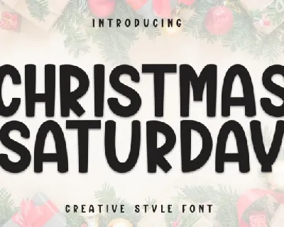 Christmas Saturday Display font