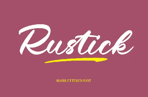 Rustick font