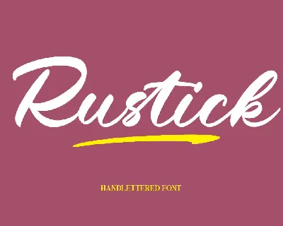 Rustick font