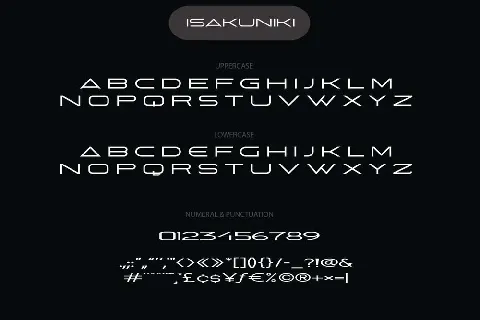 Isakuniki font