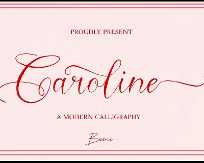 Caroline font