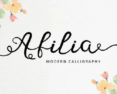Afilia Modern Calligraphy font