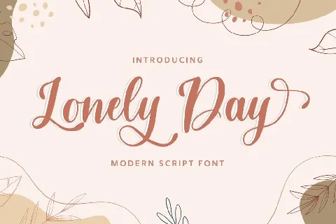 Lonely Day font