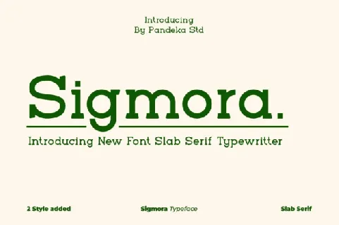 Sigmora font