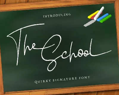 The School font