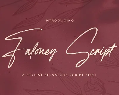 Faloney Script font