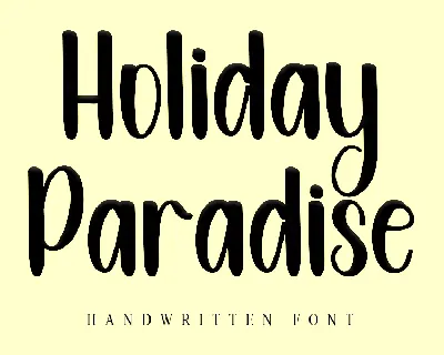 Holiday Paradise font