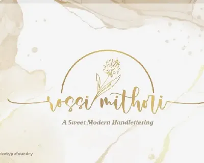 Rossi Mithori Calligraphy font